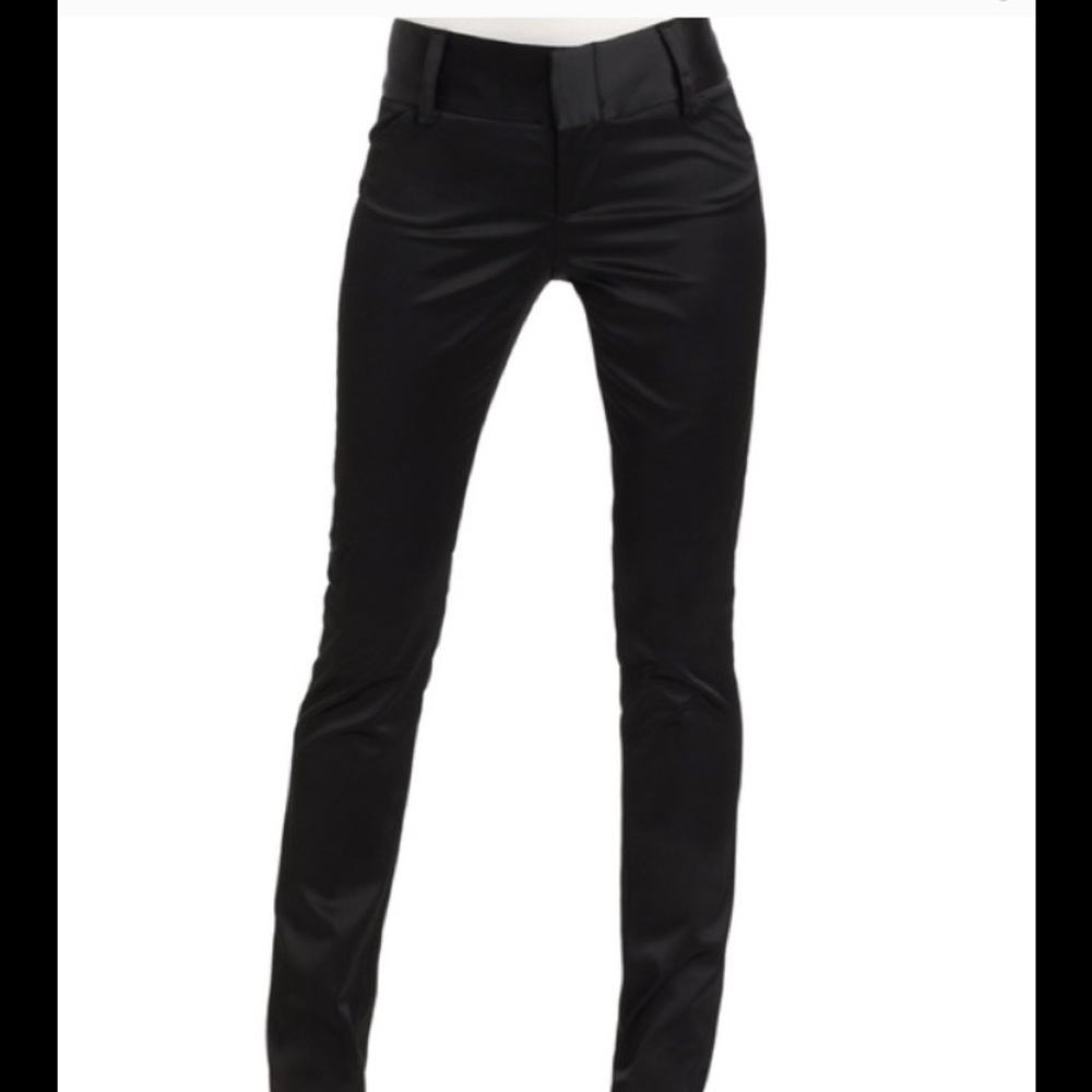 Alice and Olivia black Satin Trousers size 2